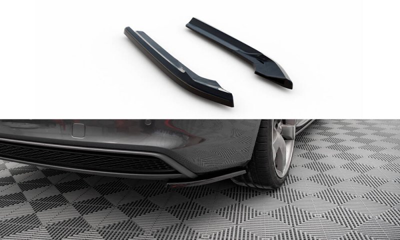Maxton Heck Ansatz Flaps Diffusor V.2 Audi A4 S-Line Avant B8 Facelift schwarz Hochglanz AU-A4-B8F-SLINE-AV-RSD2-G