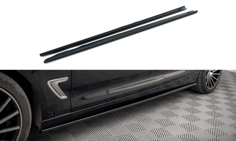 Maxton Seitenschweller Ansatz für BMW 3er GT F34 schwarz Hochglanz BM-3-34-GT-SD1-G