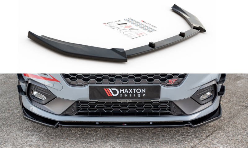 Maxton Front Ansatz V.7 für Ford Fiesta Mk8 ST / ST-Line schwarz Hochglanz FO-FI-8-ST-FD4-G