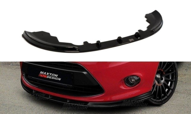 Maxton Front Ansatz für Ford Fiesta Mk7 schwarz Hochglanz FO-FI-7-FD1-G