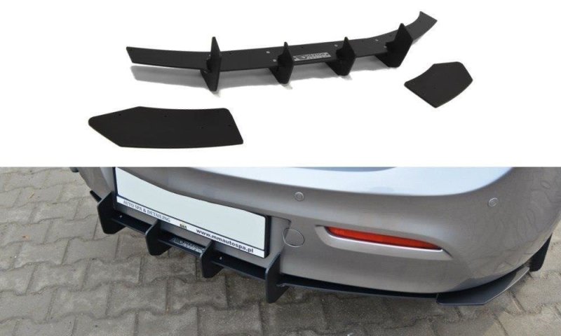 Maxton Diffusor Heck Ansatz für Heckschürze für & Heck Ansatz Flaps Diffusor für MAZDA 3 MK2 SPORT (vor Facelift) MA-3-2-SPORT-CNC-RS1