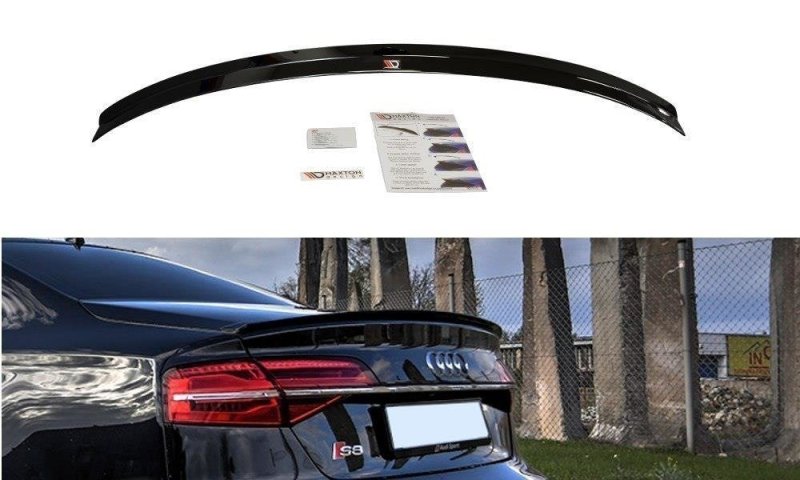 Maxton Spoiler CAP für Audi S8 D4 FL schwarz Hochglanz AU-S8-D4-CAP1-G