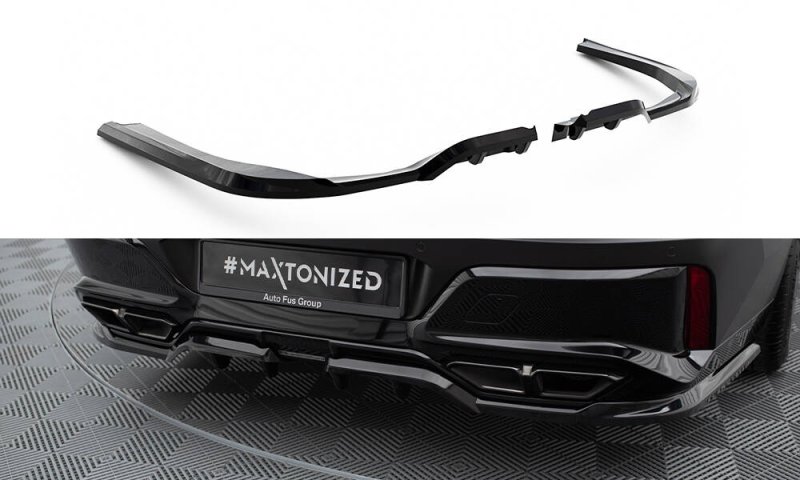 Maxton Mittlerer Cup Diffusor Heck Ansatz BMW M760e G70 schwarz Hochglanz BM-7-G70-M760E-RSD1G+RD1-G