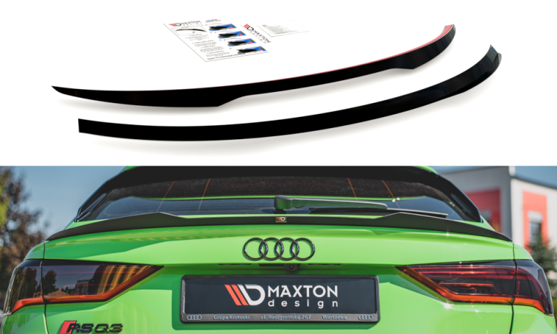Maxton Spoiler CAP für Audi RSQ3 Sportback F3 schwarz Hochglanz AU-RSQ3-2-CAP1-G