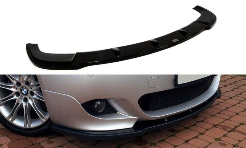 Maxton Front Ansatz für BMW 5er E60 M Paket schwarz Hochglanz BM-5-60F-MPACK-FD1-G