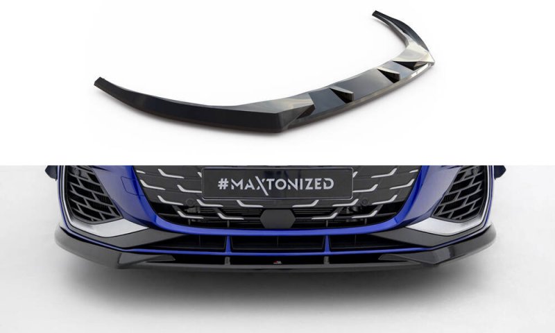 Maxton Front Ansatz V.1 Audi A3 S-Line Limousine / S3 Limousine 8Y Facelift schwarz Hochglanz AU-S3-8YF-S-FD1-G