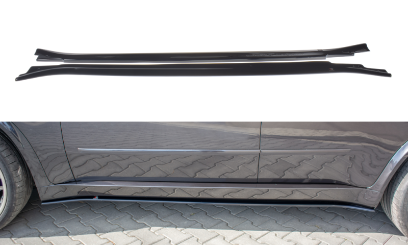 Maxton Seitenschweller Ansatz für BMW X5 E70 Facelift M Paket schwarz Hochglanz BM-X5-70F-MPACK-SD1-G
