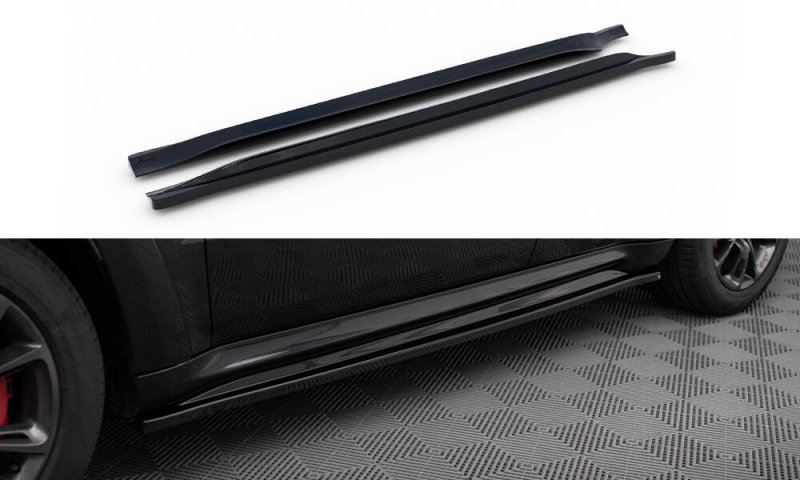 Maxton Seitenschweller Ansatz Jeep Grand Cherokee SRT WK2 Facelift schwarz Hochglanz JE-GC-4F-SRT8-SD1-G
