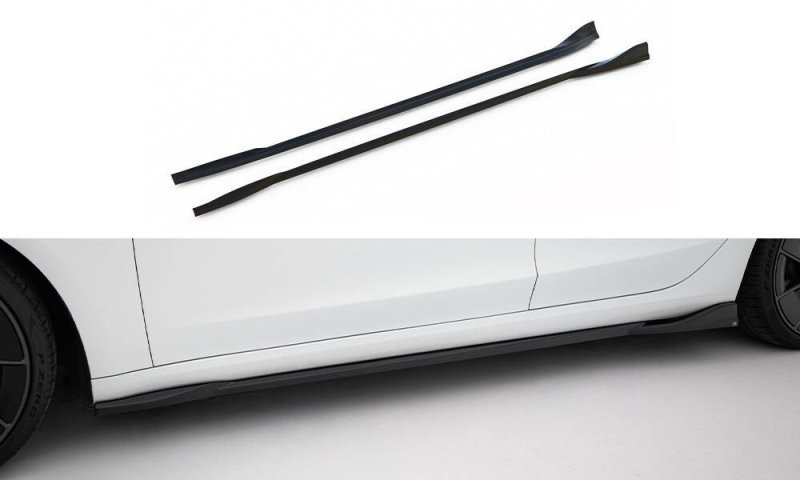 Maxton Seitenschweller Ansatz V.1 Tesla Model 3 Performance Mk1 Facelift schwarz Hochglanz TE-MODEL3-1F-SD1-G
