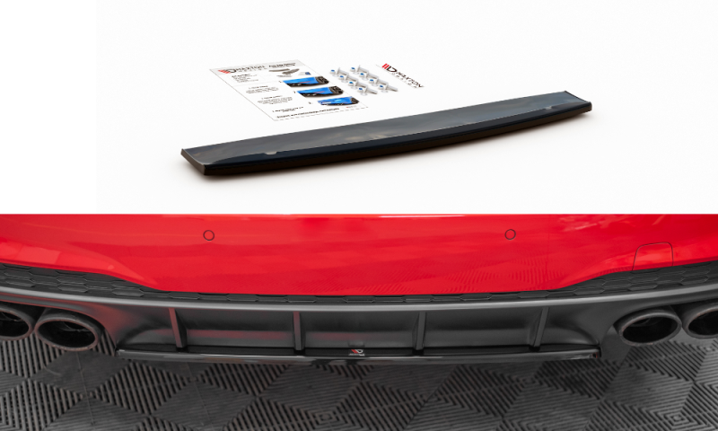 Maxton Mittlerer Diffusor Heck Ansatz für Audi S7 C8 Carbon Look  AU-A7-C8-SLINE-RD1-C