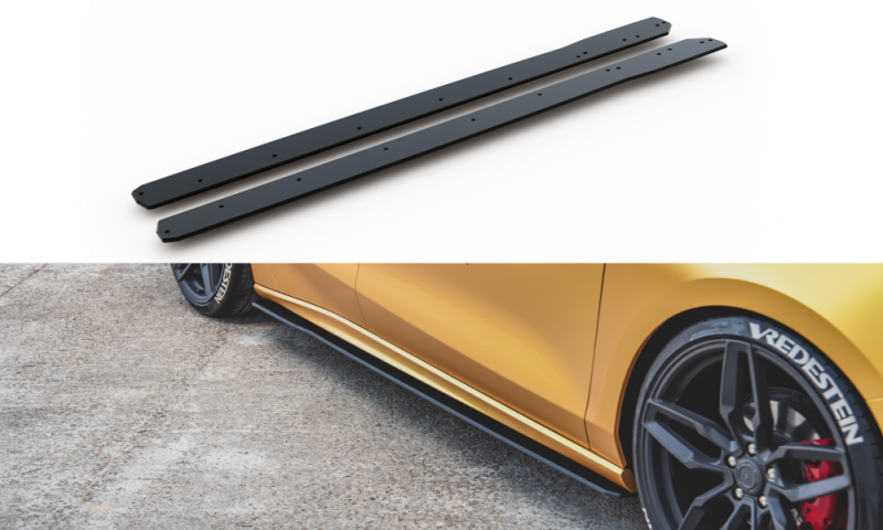 Maxton Racing Seitenschweller Ansatz für Ford Focus ST / ST-Line Mk4 FOFO4STCNC-SD1B