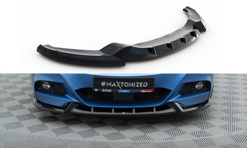 Maxton Front Ansatz V.1 BMW 3er GT M-Paket F34 schwarz Hochglanz BM-3-34-GT-MPACK-FD1-G