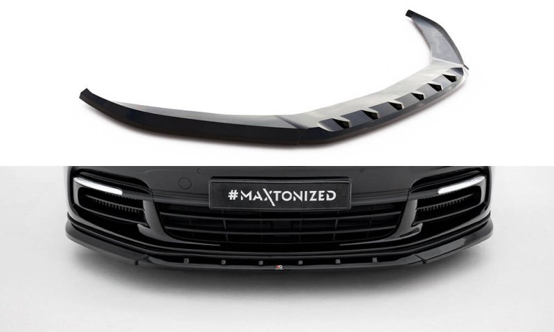 Maxton Front Ansatz V.1 Porsche Panamera E-Hybrid / Panamera 4S 971 schwarz Hochglanz PO-PA-971-H-FD3-G