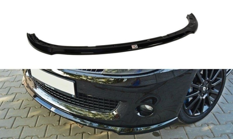 Maxton Front Ansatz für RENAULT CLIO III RS schwarz Hochglanz RE-CL-3-RS-FD1-G