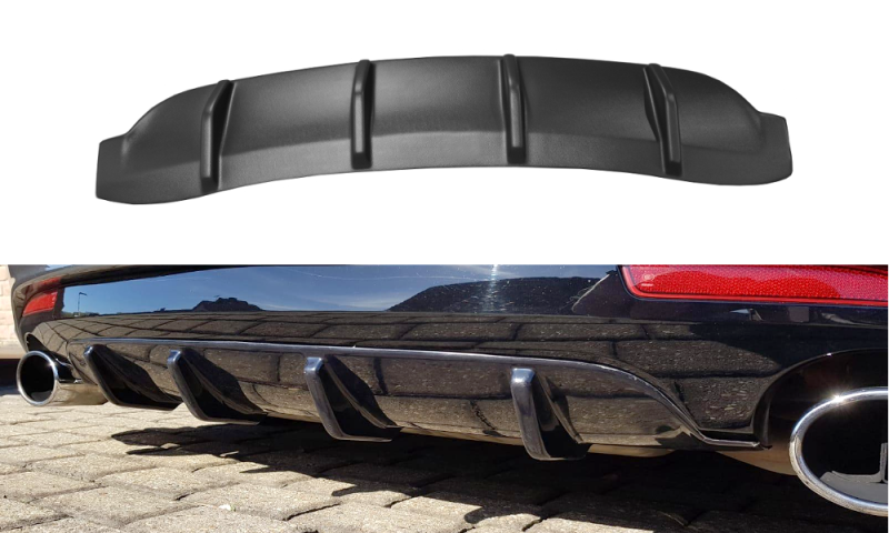 Maxton Diffusor Heck Ansatz für VOLKSWAGEN SCIROCCO MK.3 R FACELIFT schwarz Hochglanz VW-SC-3F-R-RS1-G