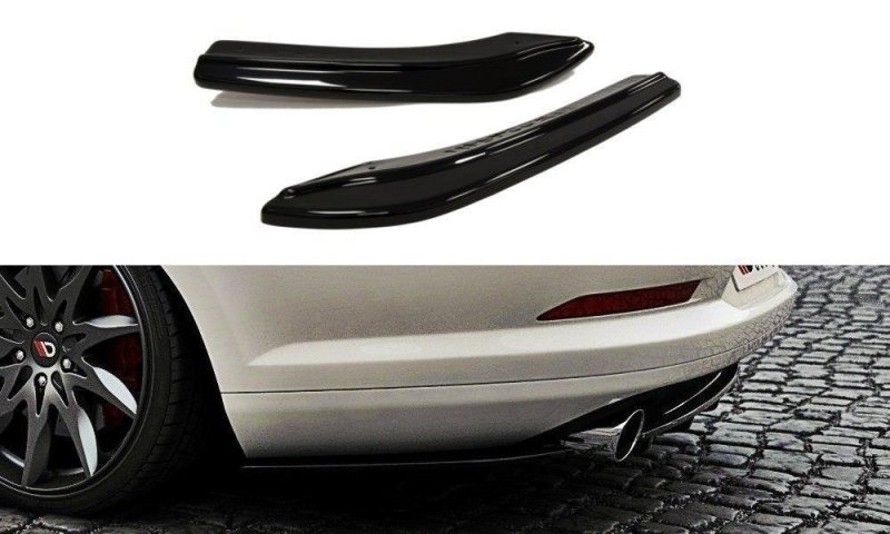 Maxton Heck Ansatz Flaps Diffusor für VW Passat CC R36 RLINE (vor Facelift) schwarz Hochglanz VW-PA-CC-R-LINE-RSD1-G