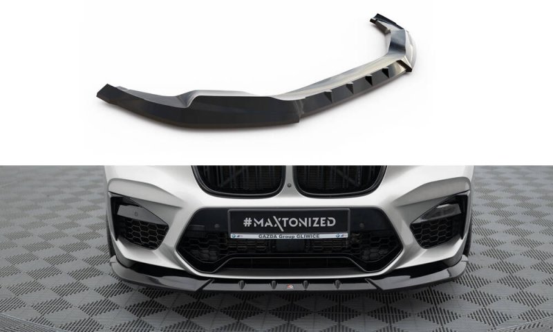 Maxton Front Ansatz V.1 BMW X4 M F98 schwarz Hochglanz BM-X4M-F98-FD1-G