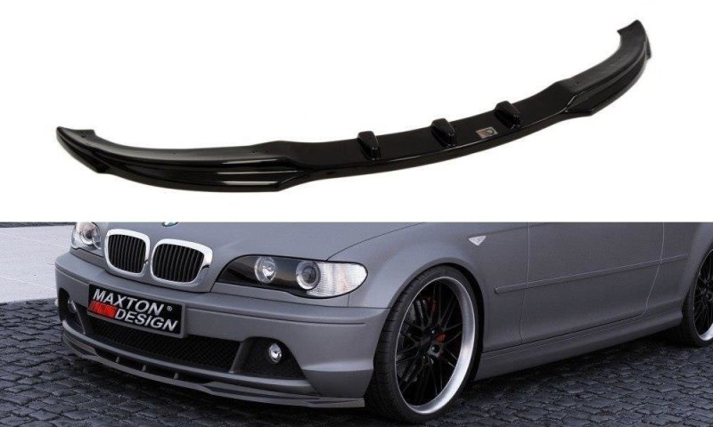 Maxton Front Ansatz für BMW 3er E46 COUPE Facelift schwarz Hochglanz BM-3-46F-CE-FD1-G
