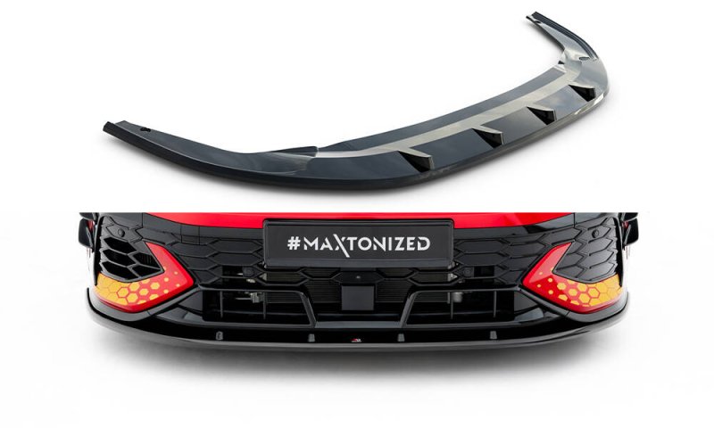 Maxton Front Ansatz V.2 VW Golf GTI Clubsport Mk8 Facelift schwarz Hochglanz VW-GO-8F-GTI-CS-FD2-G