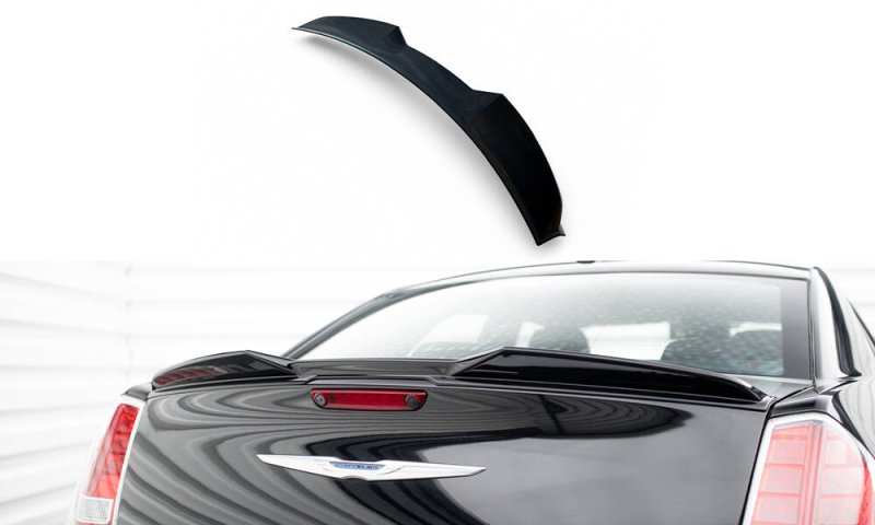 Maxton Spoiler CAP Abrisskante 3D Chrysler 300 Mk2 schwarz Hochglanz CHR-300C-2-CAP3D1-G