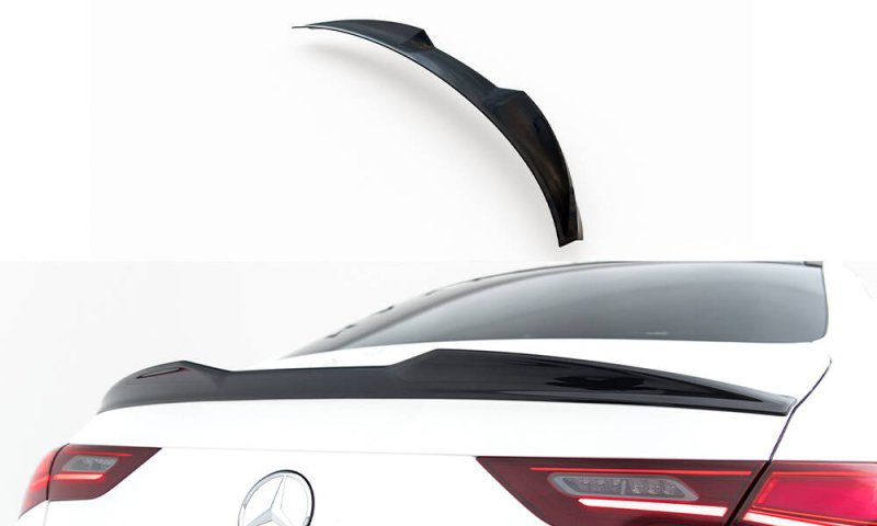 Maxton Spoiler CAP Abrisskante 3D Mercedes-Benz CLA Coupe C118 Facelift schwarz Hochglanz ME-CLA-118-CAP2-G