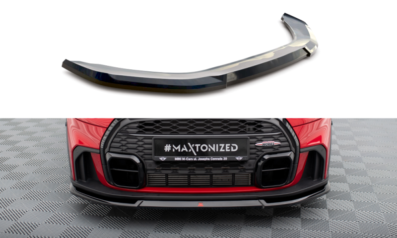 Maxton Front Ansatz V.2 für Mini Cooper S John Cooper Works F56 Facelift schwarz Hochglanz MC-3F-56-JCW-5D-FD2-G