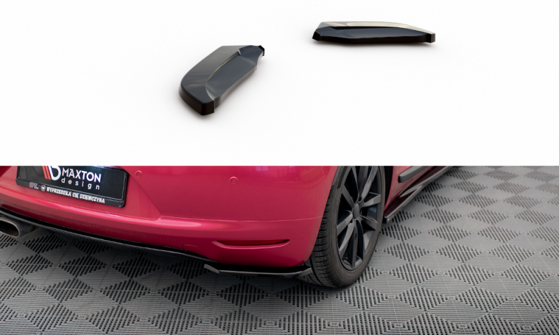 Maxton Heck Ansatz Flaps Diffusor für Volkswagen Scirocco Mk3 schwarz Hochglanz VW-SC-3-RSD1-G