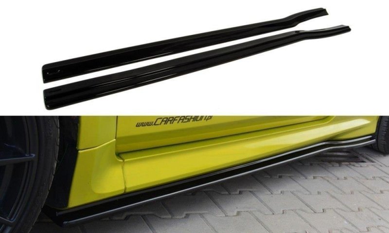 Maxton Seitenschweller Diffuser Ford Focus RS Mk2 schwarz Hochglanz FO-FO-2-RS-SD1-G