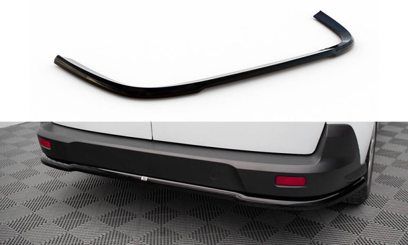 Maxton Mittlerer Cup Diffusor Heck Ansatz Ford Transit Connect Mk2 Facelift schwarz Hochglanz FO-TR-CON-3-RD1-G