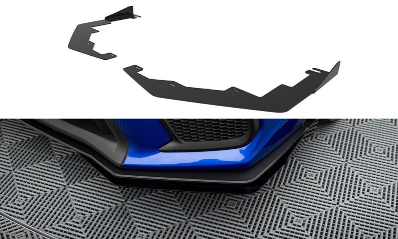 Maxton Front Flaps Subaru WRX STI Mk1 Facelift schwarz Hochglanz SUIM4FWRXSTICNC-FSF1-G