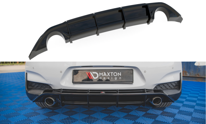 Maxton Diffusor Heck Ansatz V.3 für Hyundai I30 N Mk3 Hatchback schwarz Hochglanz HY-I30-3-N-RS3-G