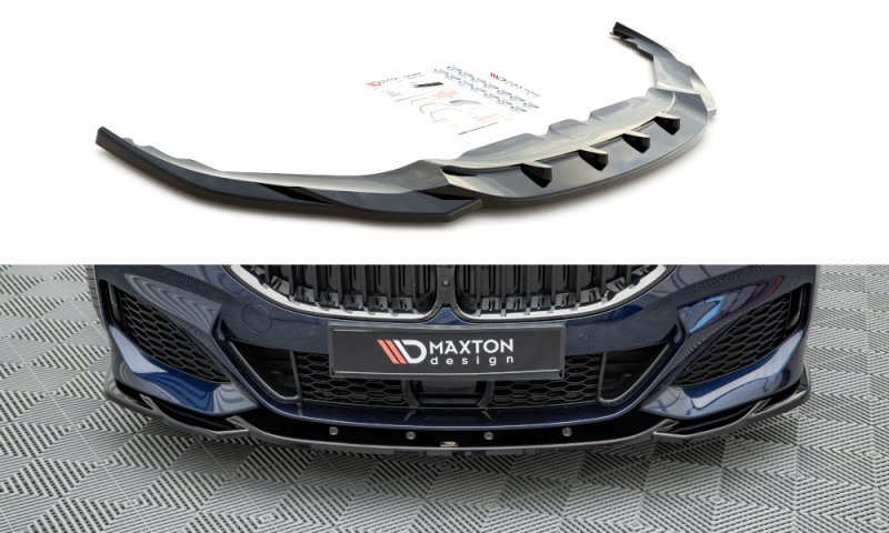 Maxton Front Ansatz V.4 für BMW 8 Coupe M-Paket G15 / 8 Gran Coupe M-Paket G16 schwarz Hochglanz BM-M850-G15-FD4-G