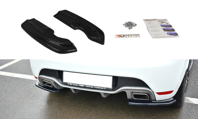 Maxton Heck Ansatz Flaps Diffusor für RENAULT CLIO MK4 RS  schwarz Hochglanz RE-CL-4-RS-RSD1-G