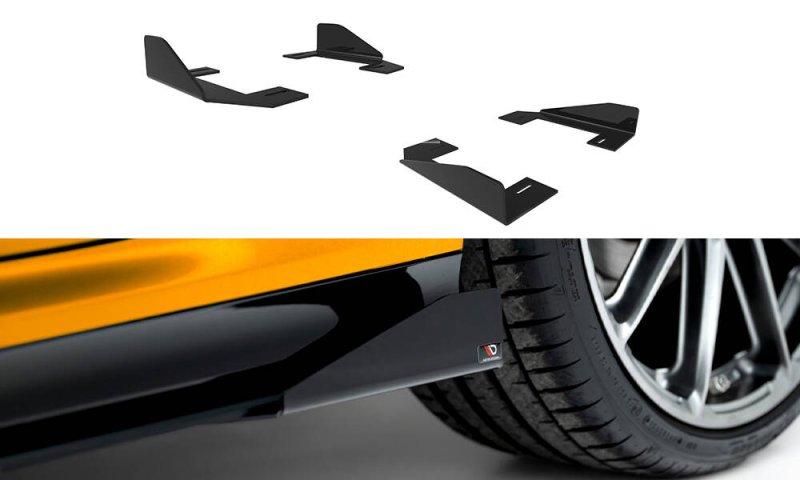 Maxton Side Flaps BMW M135i F70 schwarz Hochglanz BM170MPACKCNC-SF1-G