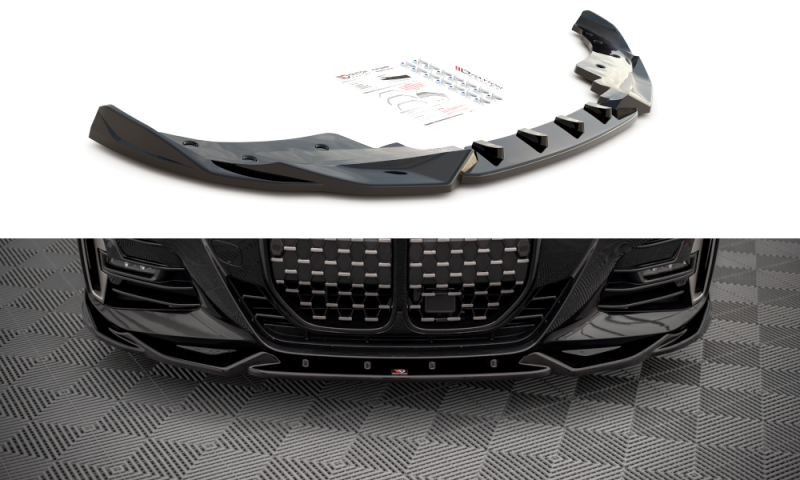 Maxton Front Ansatz V.2 für BMW 4er M-Paket G22 schwarz Hochglanz BM-4-G22-MPACK-FD2-G