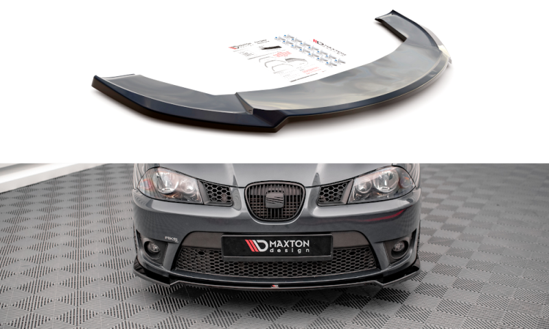 Maxton Front Ansatz V.3 für Seat Ibiza Cupra Mk3 schwarz Hochglanz SE-IB-3-CU-FD3-G
