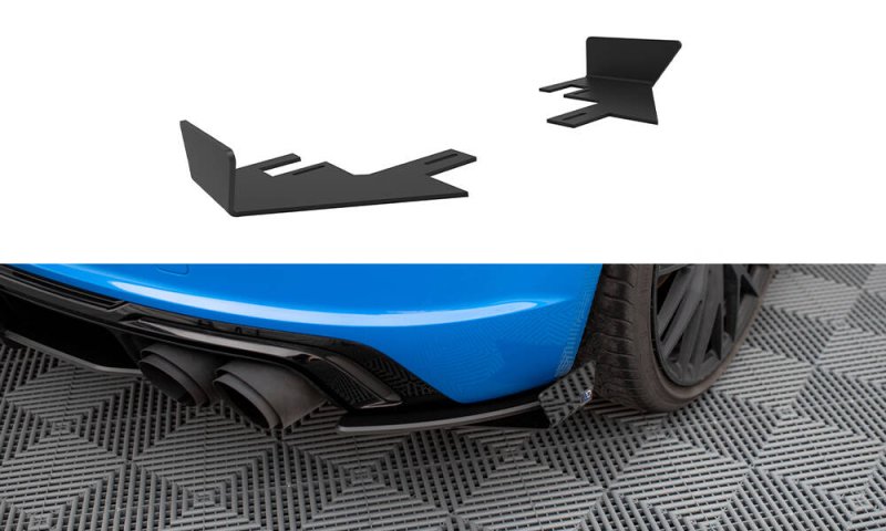 Maxton Hintere Seiten Flaps Audi TT S 8S Facelift schwarz Hochglanz AUTT3SCNC-RSF1-G