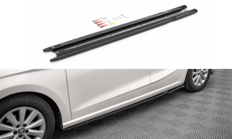 Maxton Seitenschweller Ansatz für V.2 für Seat Ibiza FR/ Standard Mk5 schwarz Hochglanz SE-IB-5-SD2-G