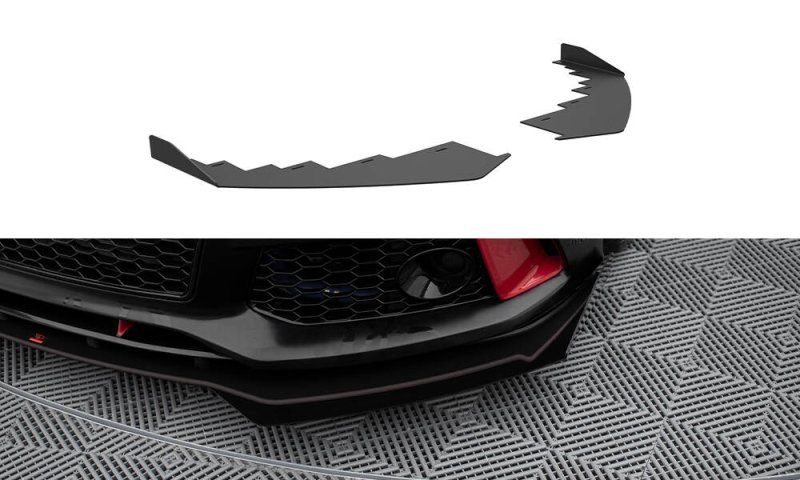 Maxton Front Flaps Audi A7 RS7 Look C7 schwarz Hochglanz AUA7C7RS7LOOKCNC-FSF1-G