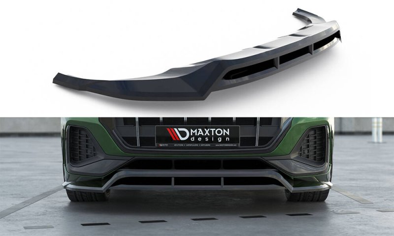 Maxton Front Ansatz Audi Q8 Mk1 Facelift schwarz Hochglanz AU-Q8-1F-FD1G+FD1R-G