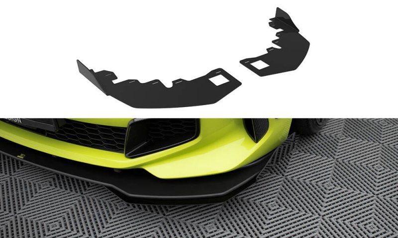 Maxton Front Flaps BMW 1er F40 M-Paket / M135i schwarz Hochglanz BM140MPACKCNC-FSF1-G