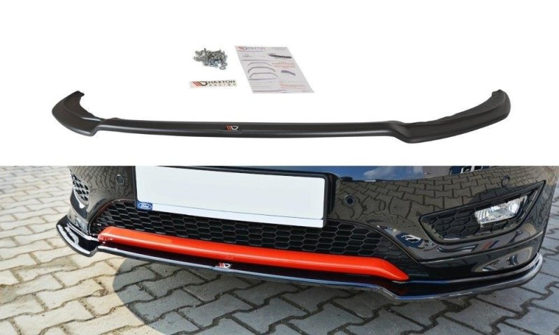 Maxton Front Ansatz V.2 für Ford Focus ST-Line Mk3 FL schwarz Hochglanz FO-FO-3F-STLINE-FD2-G
