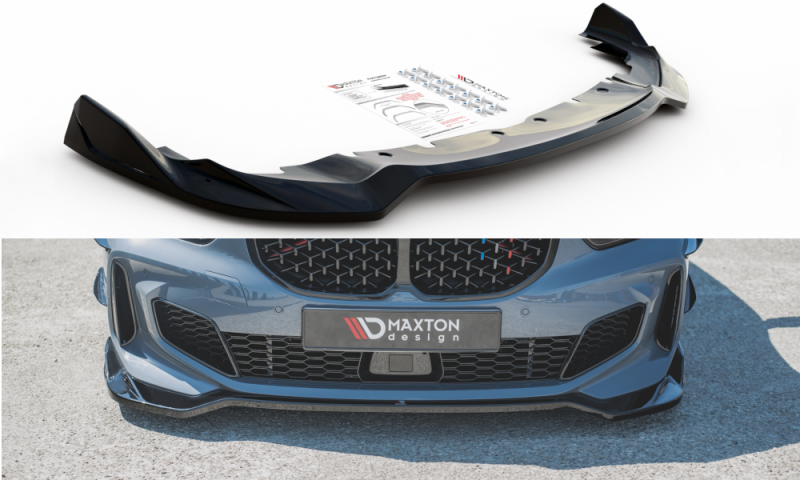 Maxton Front Ansatz V.5 für BMW 1er F40 M-Paket / M135i  schwarz Hochglanz BM-1-40-M-FD1-G
