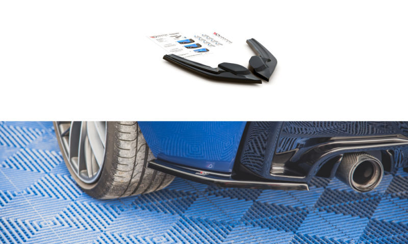 Maxton Heck Ansatz Flaps Diffusor V.2 für BMW M135i F20 schwarz Hochglanz BM-1-F20-M-RSD2-G