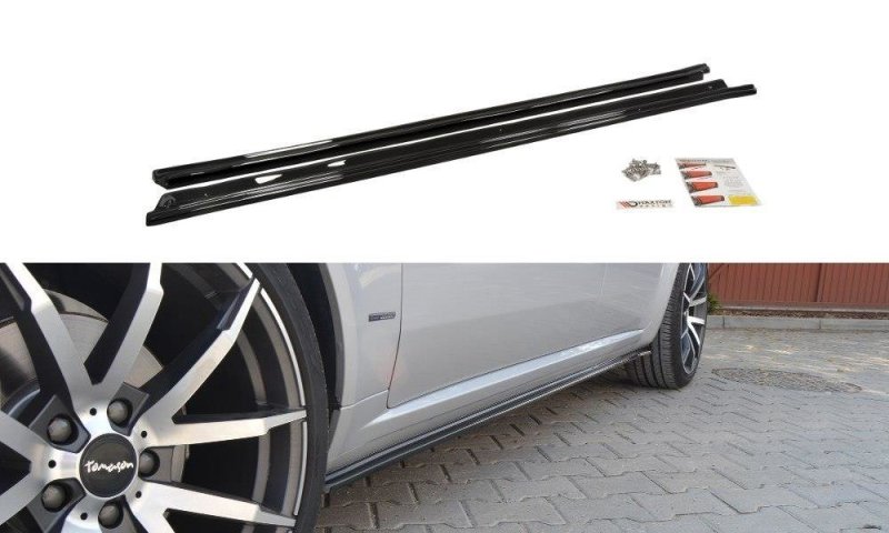 Maxton Seitenschweller Ansatz für ALFA ROMEO 159 schwarz Hochglanz AL-159-SD1-G