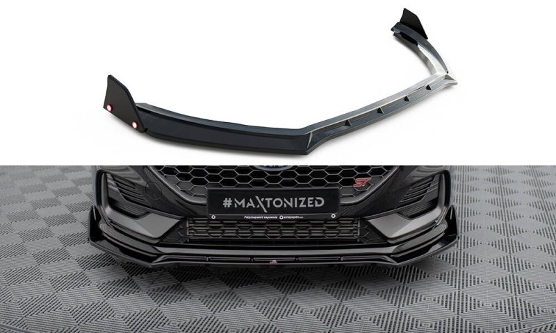 Maxton Front Ansatz V.4 + Flaps Ford Fiesta ST / ST-line Mk8 Facelift FO-FI-8F-ST-FD4G+FSF1B