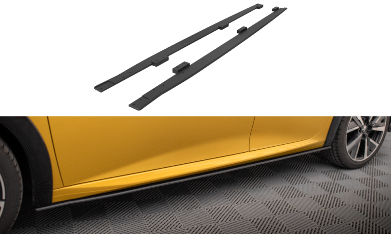 Maxton Street Pro Seitenschweller Ansatz für Peugeot 208 GT Mk2 PE2082GTCNC-SD1B