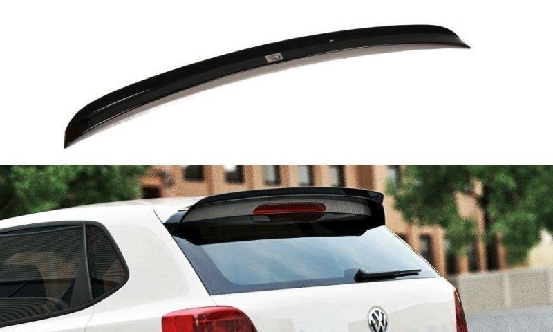 Maxton Spoiler CAP für VW Polo 6R GTI Facelift schwarz Hochglanz VW-PO-5F-GTI-CAP2-G