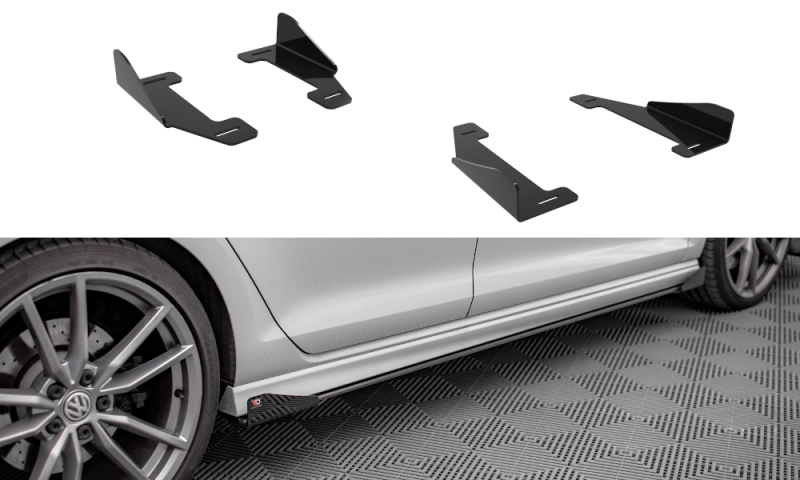 Maxton Side Flaps Volkswagen Golf R Mk7 schwarz Hochglanz VWGO7RCNC-SF1-G