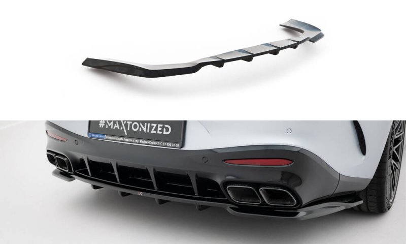 Maxton Mittlerer Cup Diffusor Heck Ansatz V.1 Mercedes-AMG GT 63 C192 schwarz Hochglanz ME-AMG-GT-2-63-RD1G+RD3-G